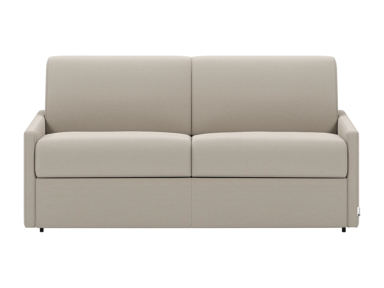 4-personers sovesofa i beige stof 160 cm soveplads 22 cm madras med memory foam CALIFE