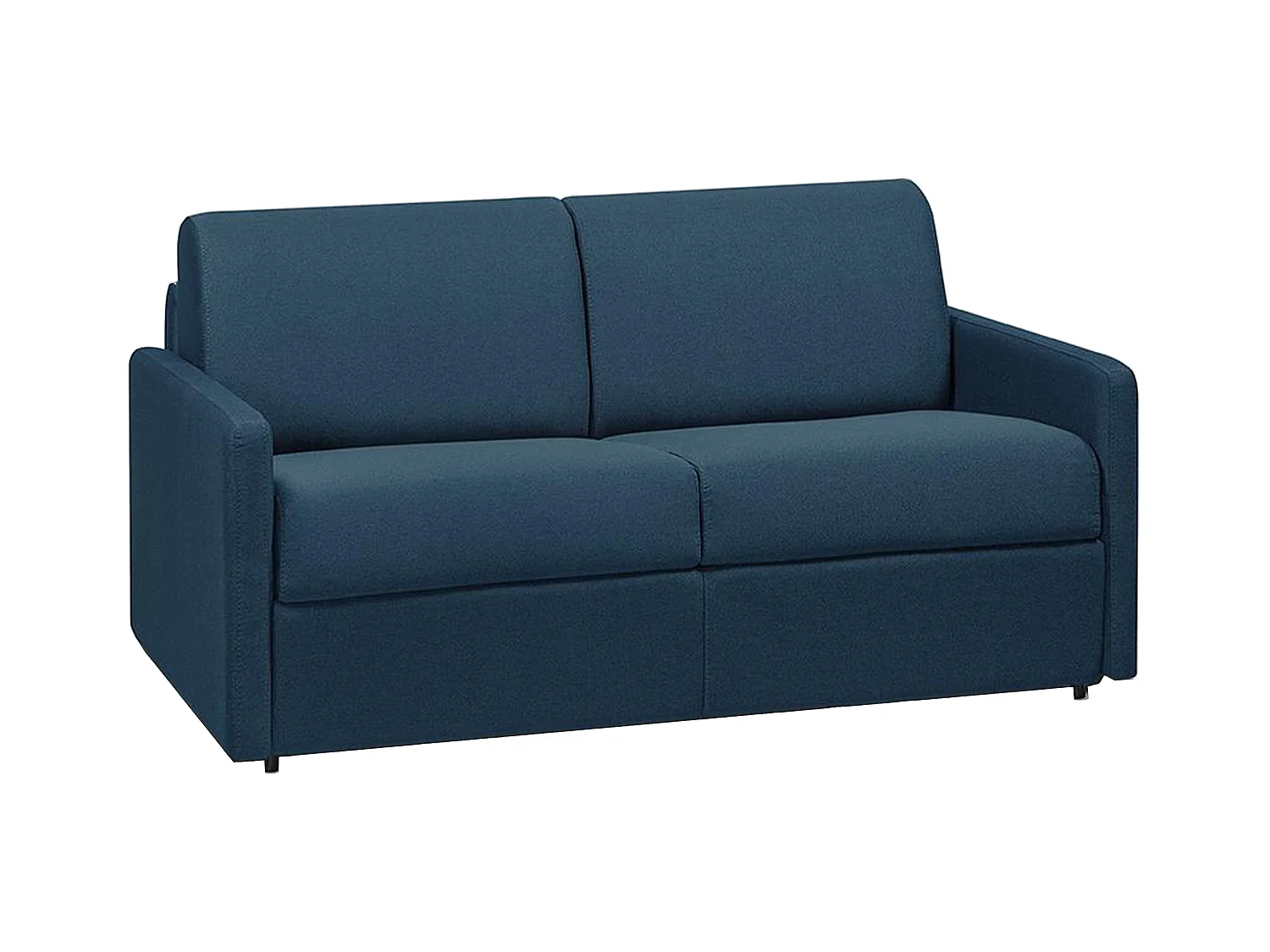Tweezits express bedbank van stof CALIFE - Donker blauw - Slaap afmeting 120  cm - matras 18 cm