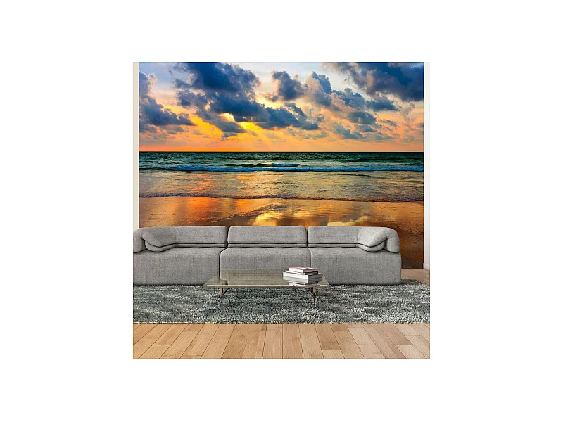 Papier Peint "Coucher de Soleil Coloré sur la Mer" 270 x 350 cm