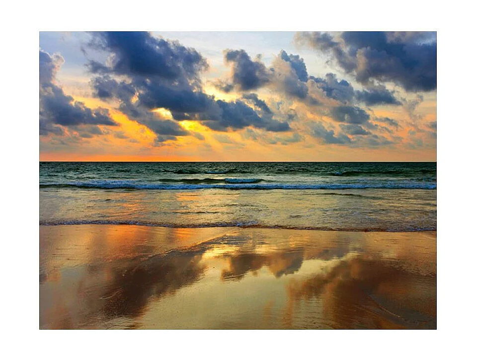 Papier Peint "Coucher de Soleil Coloré sur la Mer" 193 x 250 cm