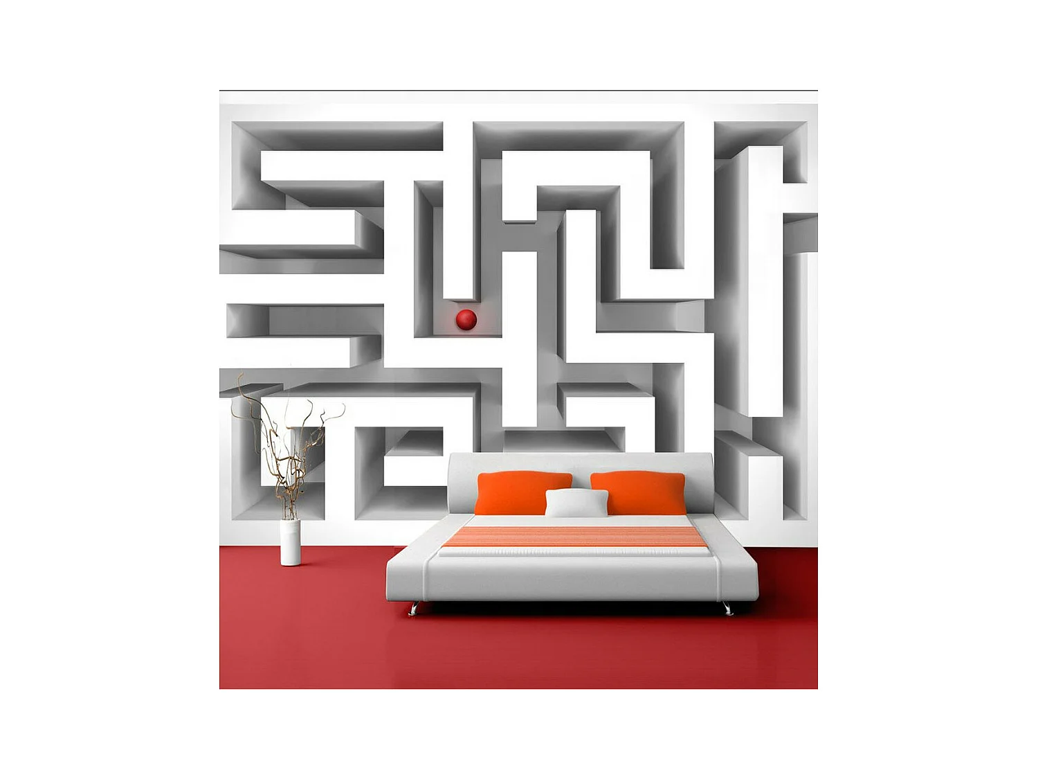 Papier Peint "Ice Labyrinth" 70 x 100 cm