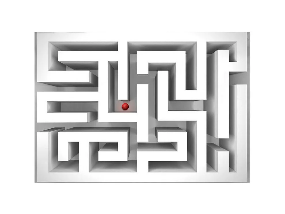 Papier Peint "Ice Labyrinth" 70 x 100 cm