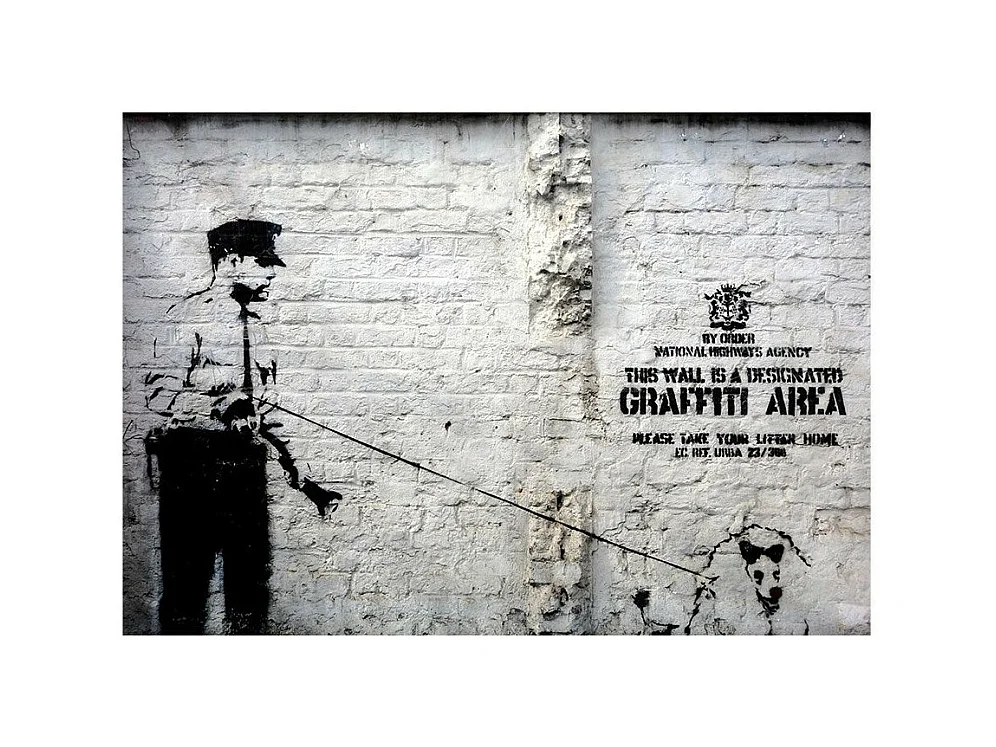 Papier Peint "Banksy - Graffiti Area" 105 x 150 cm