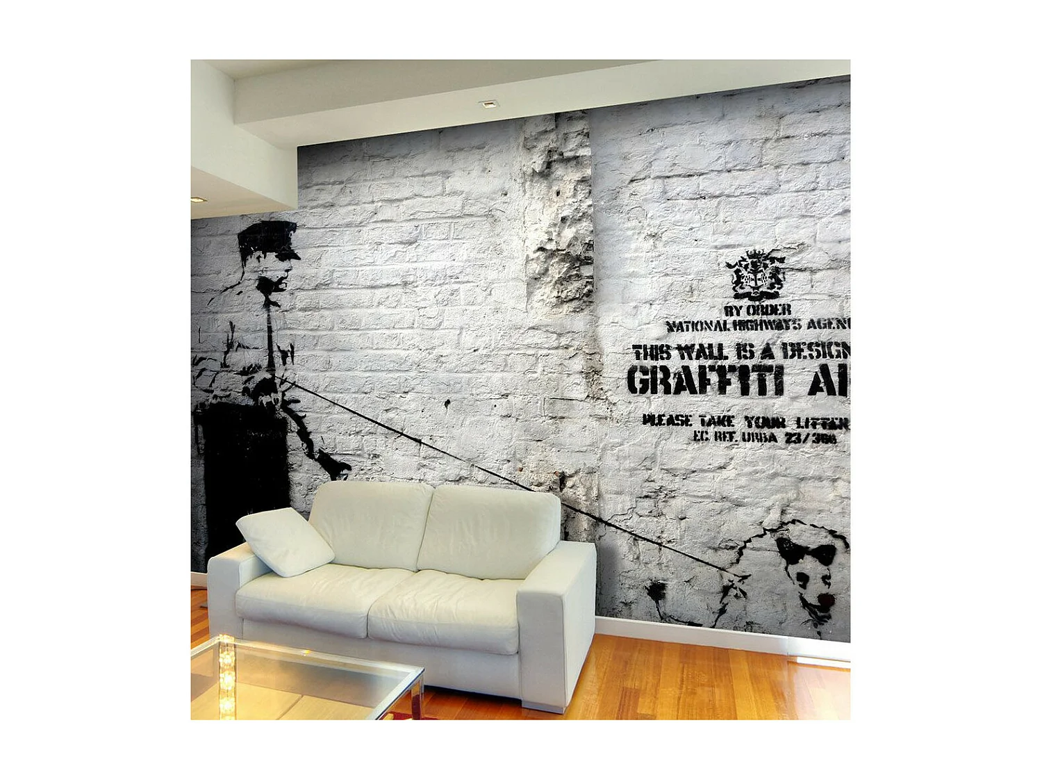 Papier Peint "Banksy - Graffiti Area" 105 x 150 cm