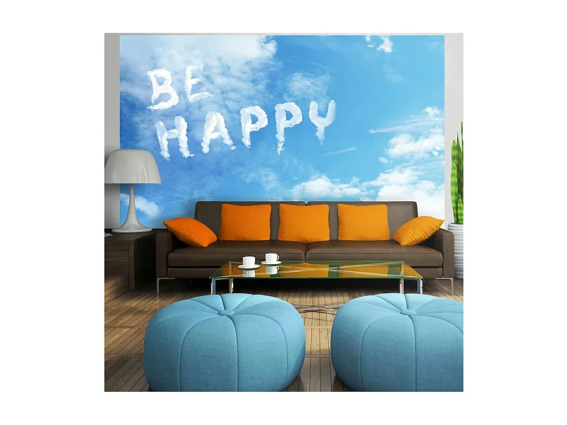Papier Peint "Be Happy" 140 x 200 cm