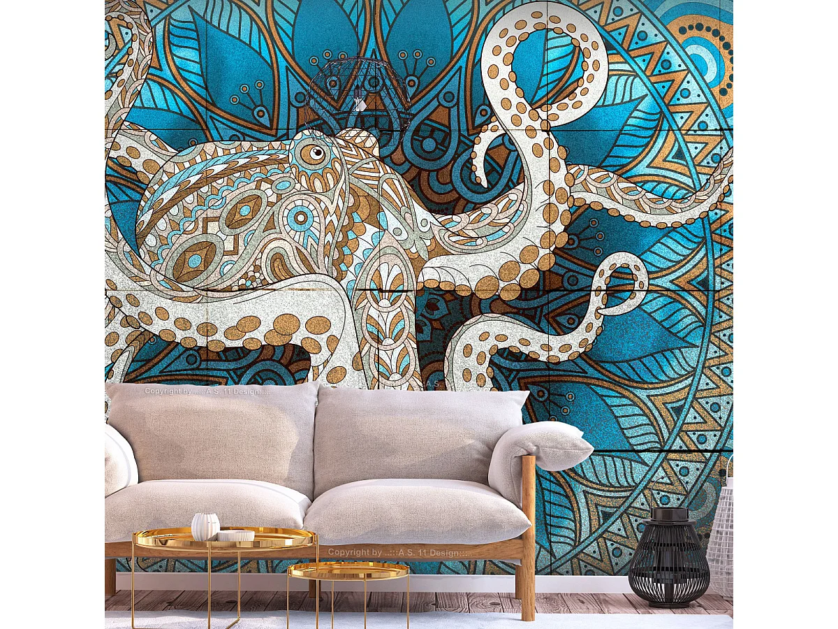 Papier Peint "Zen Octopus" 175 x 250 cm