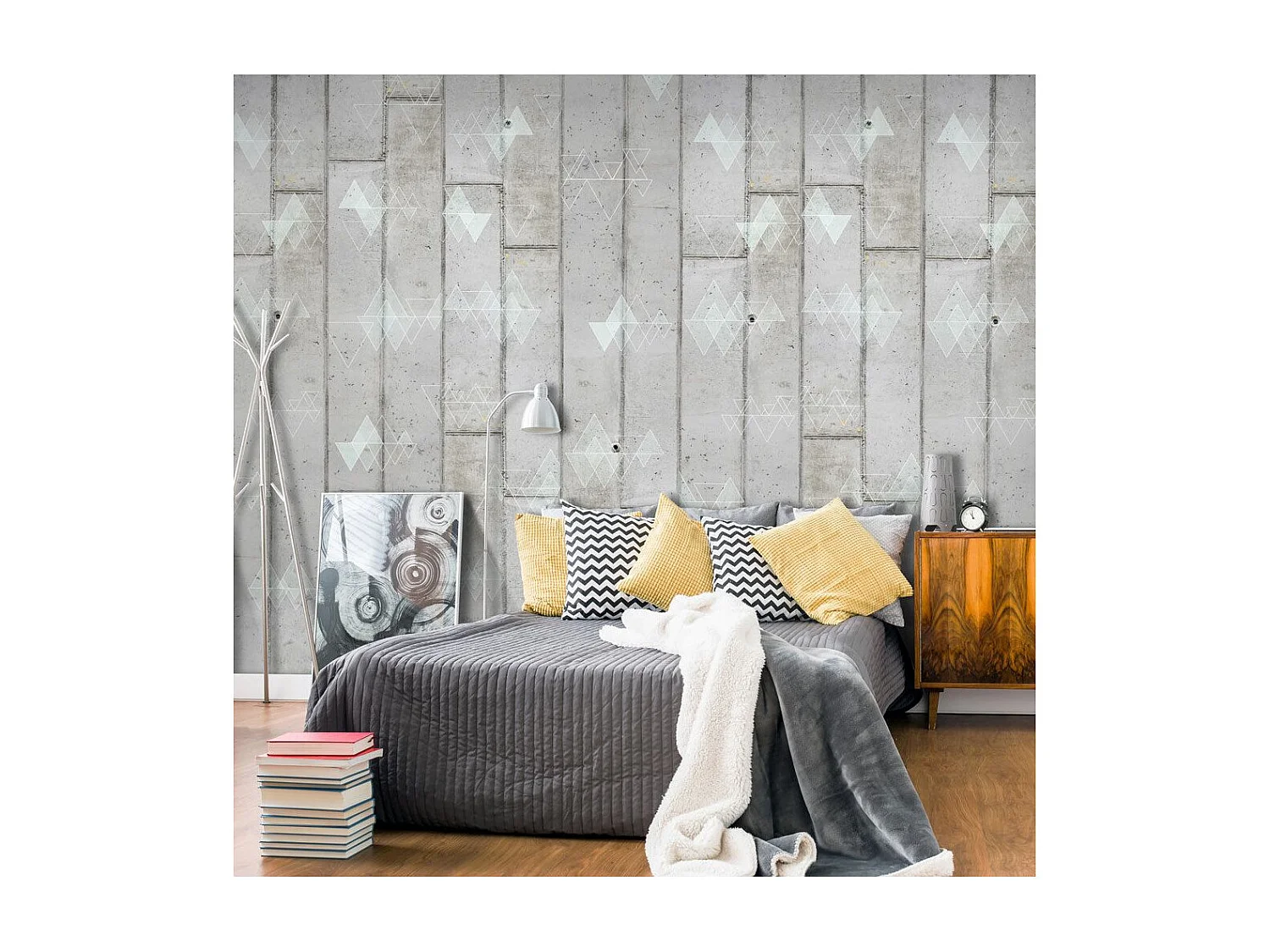 Papier Peint "Concrete & Triangles" 50x1000cm