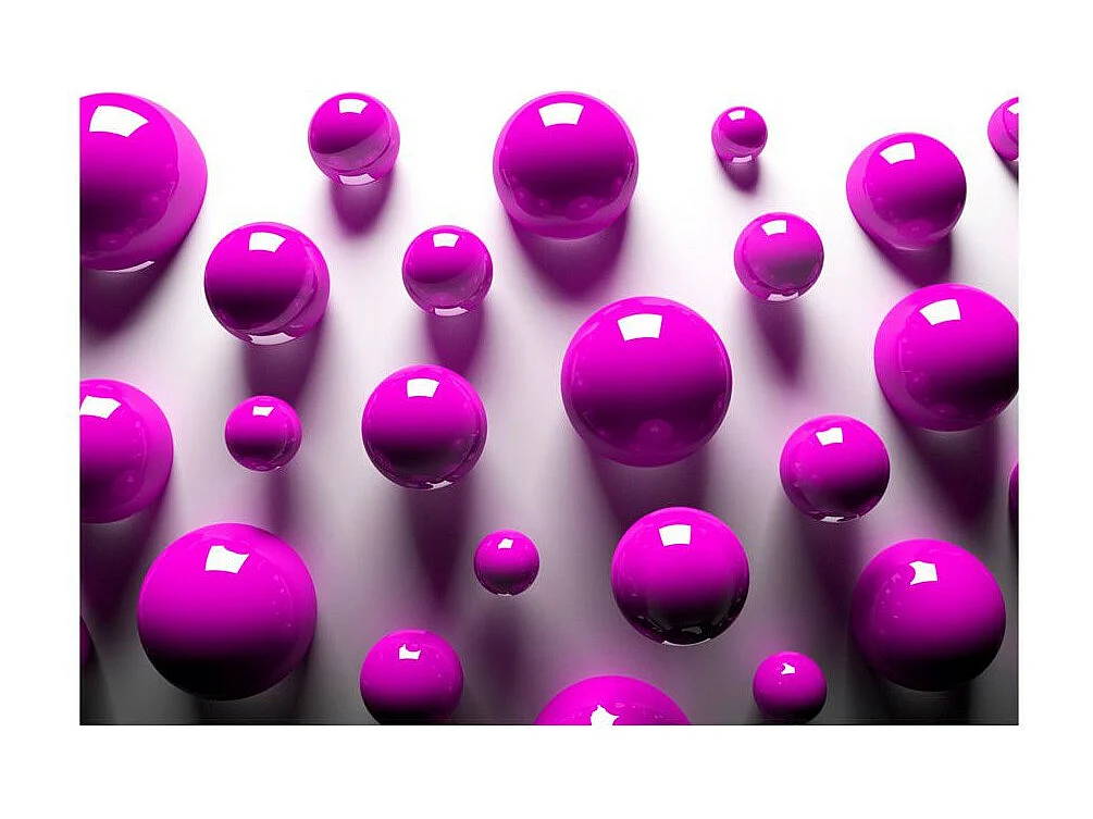 Papier Peint "Purple Balls" 140 x 200 cm