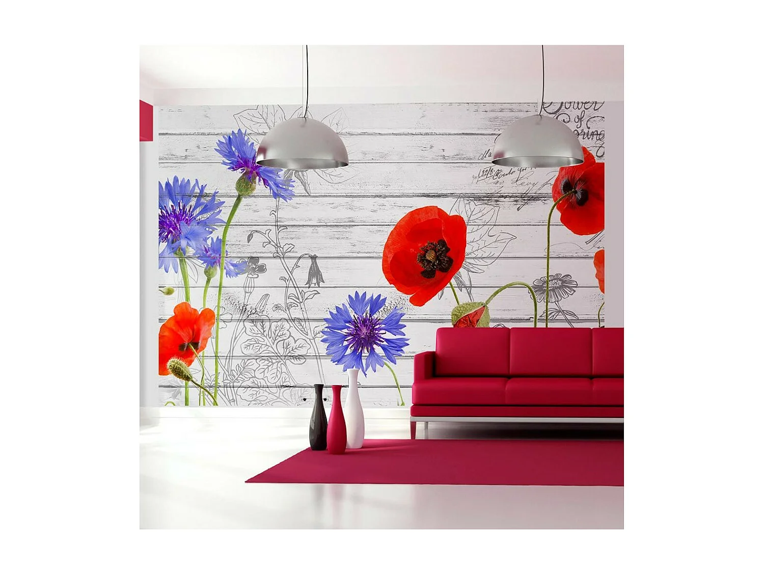 Papier Peint "Wildflowers" 140 x 200 cm