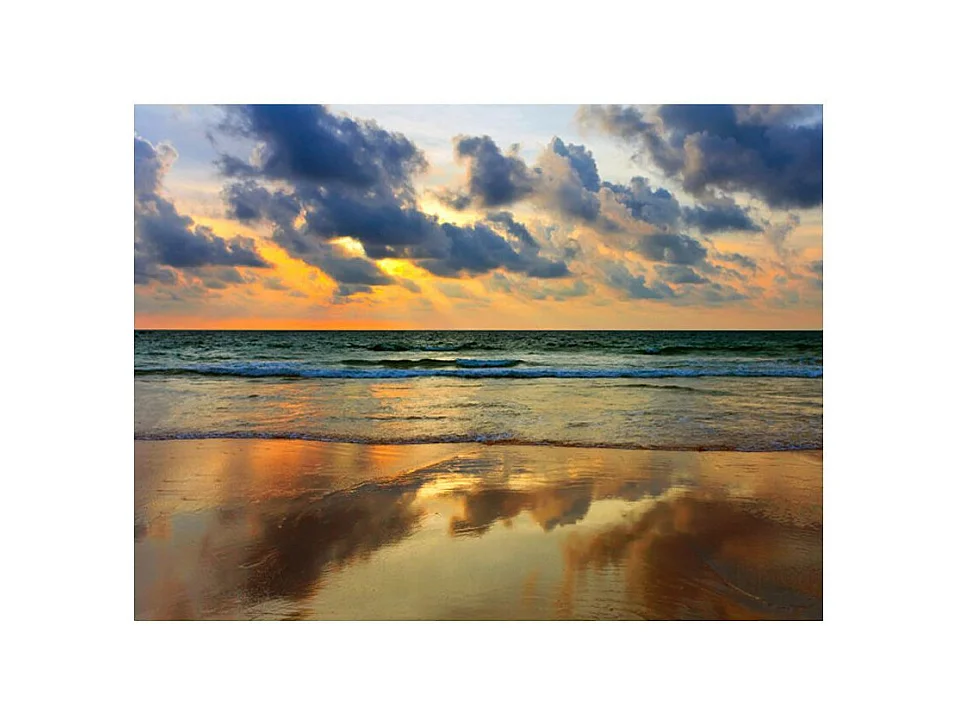 Papier Peint "Coucher de Soleil Coloré sur la Mer" 154 x 200 cm