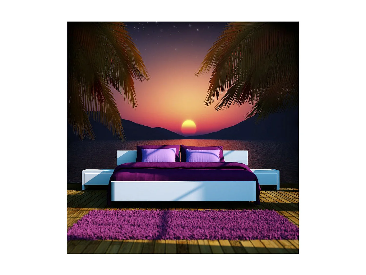 Papier Peint "Soir Romantique" 105 x 150 cm