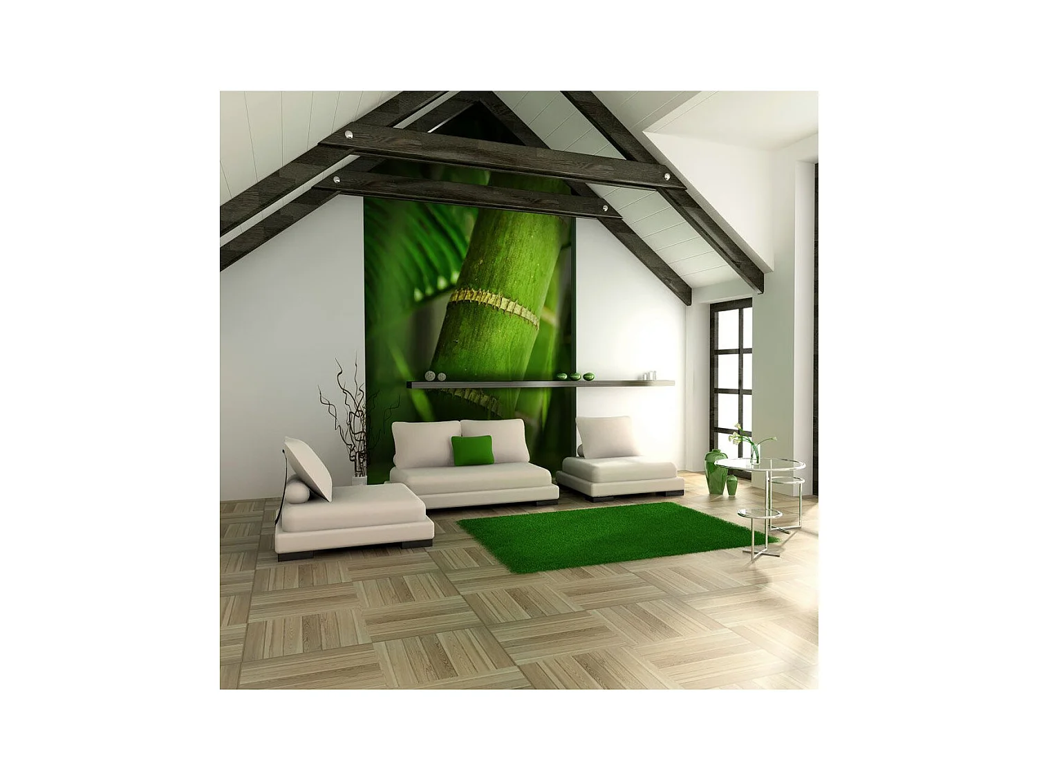 Papier Peint "Bambou Détail" 270 x 350 cm