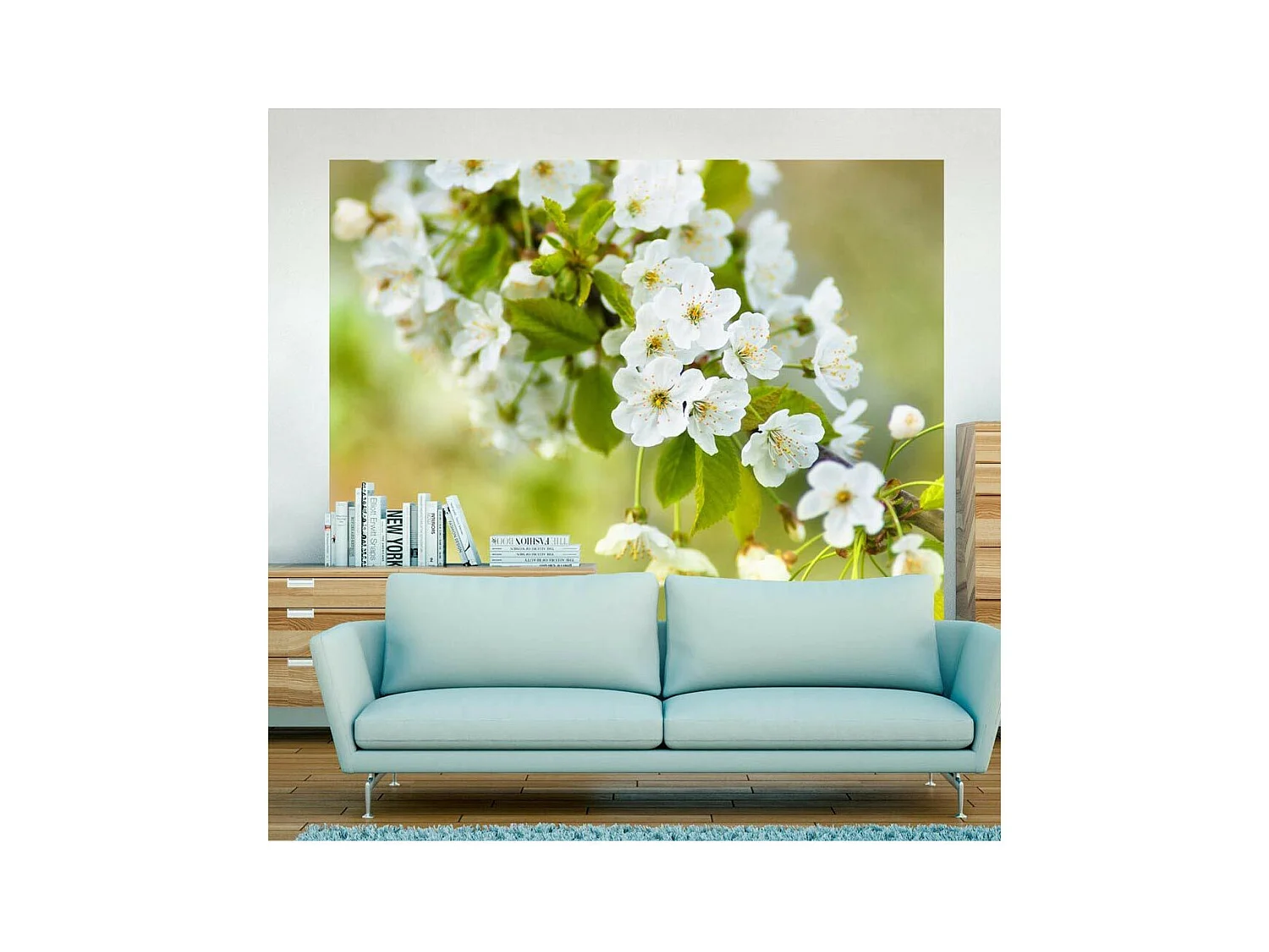 Papier Peint "Fleurs de Cerisier Délicates" 231 x 300 cm