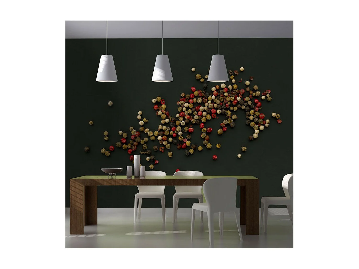 Papier Peint "Composition des Grains de Poivre" 193 x 250 cm