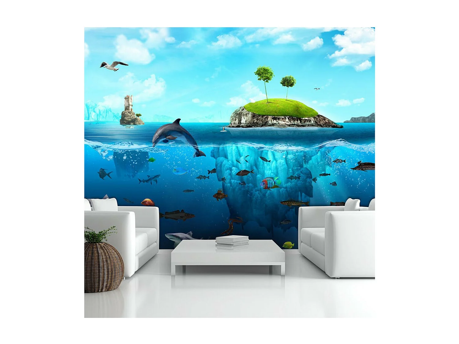 Papier Peint "Royaume Nautique" 70 x 100 cm