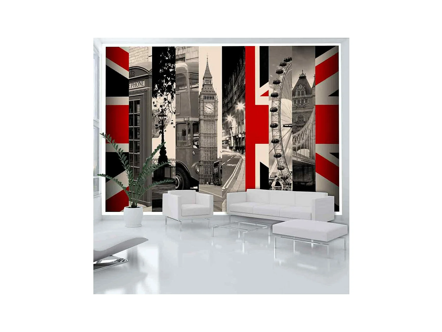 Papier Peint "Symbols of London" 245 x 350 cm