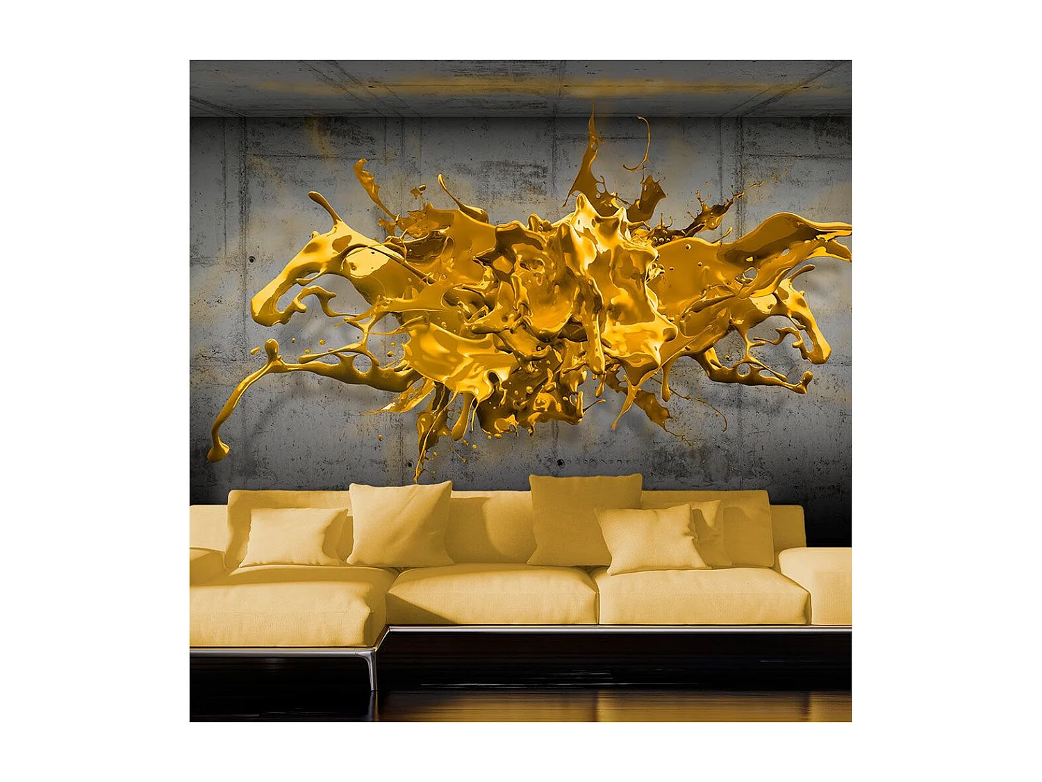 Papier Peint "Yellow Splash" 70 x 100 cm