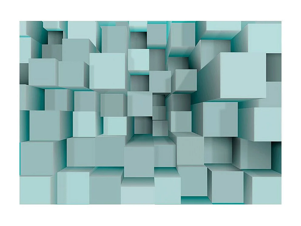 Papier Peint "Blue Puzzle" 70 x 100 cm