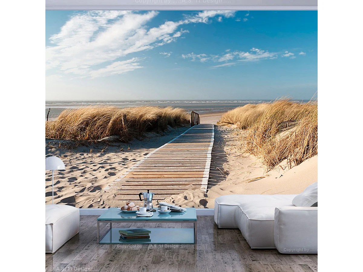 Papier Peint "Plage Mer du Nord Langeoog" 154 x 200 cm