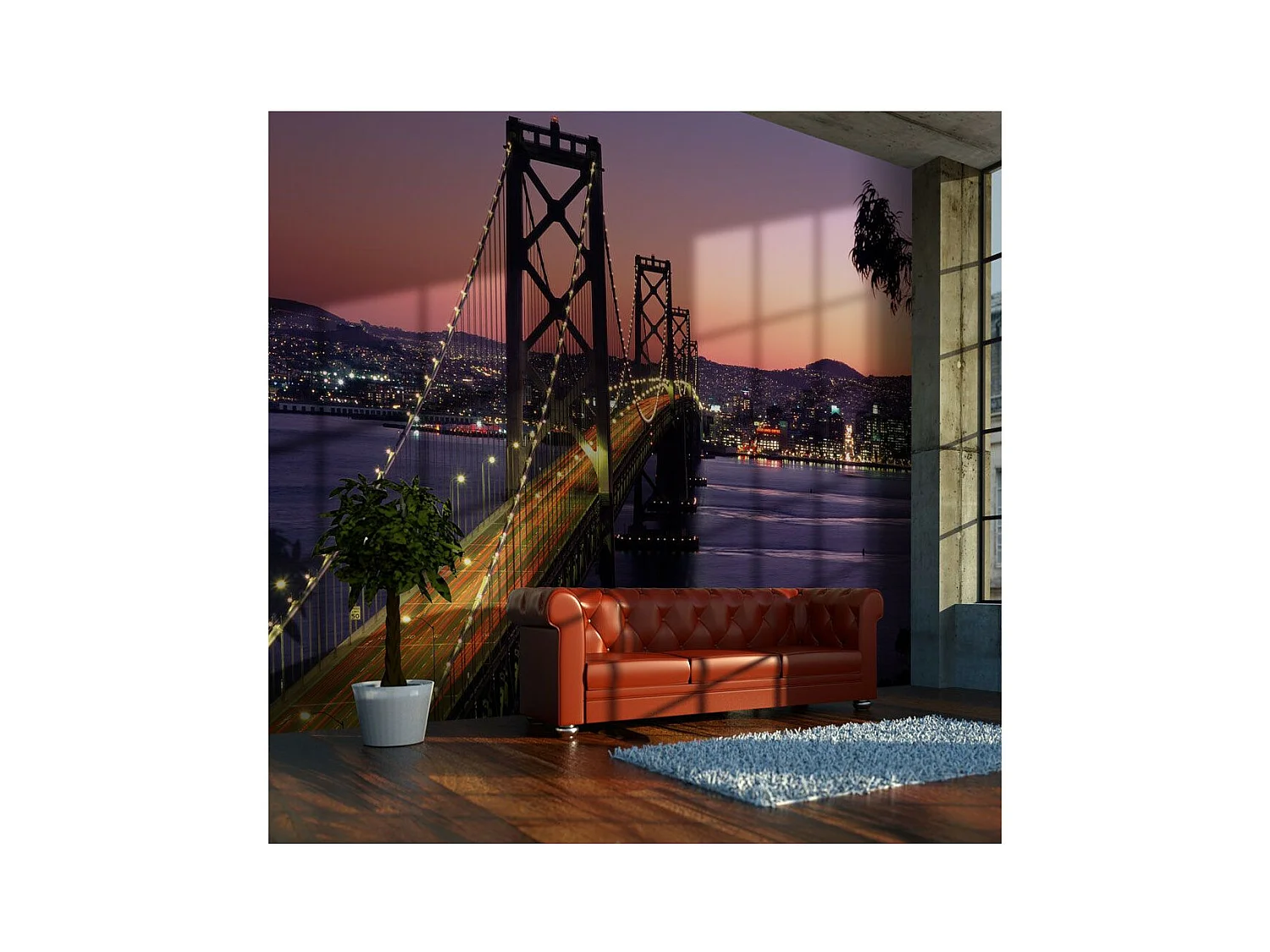 Papier Peint "Charming Evening in San Francisco" 231 x 300 cm