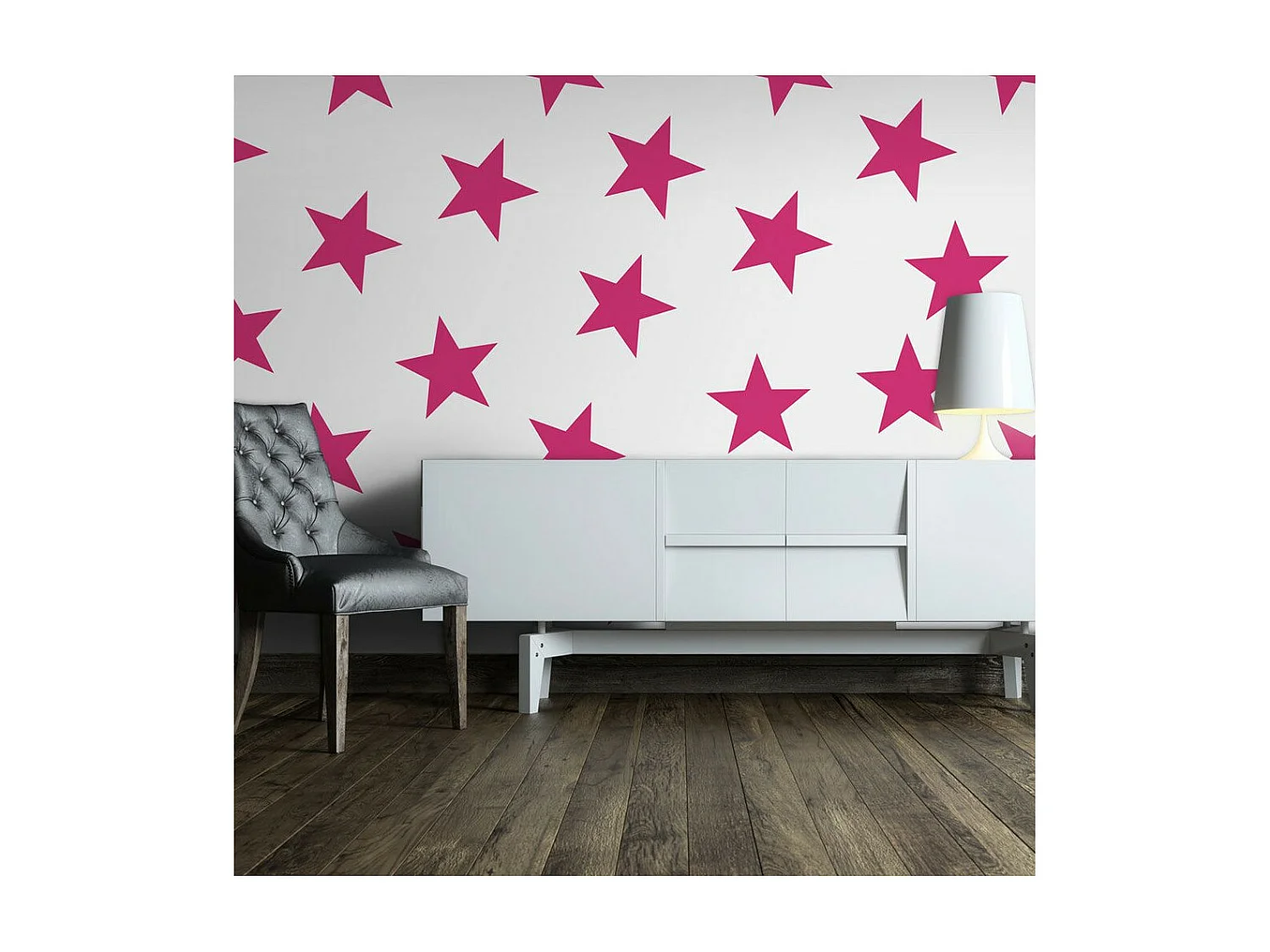 Papier Peint "Pink Star" 210 x 300 cm