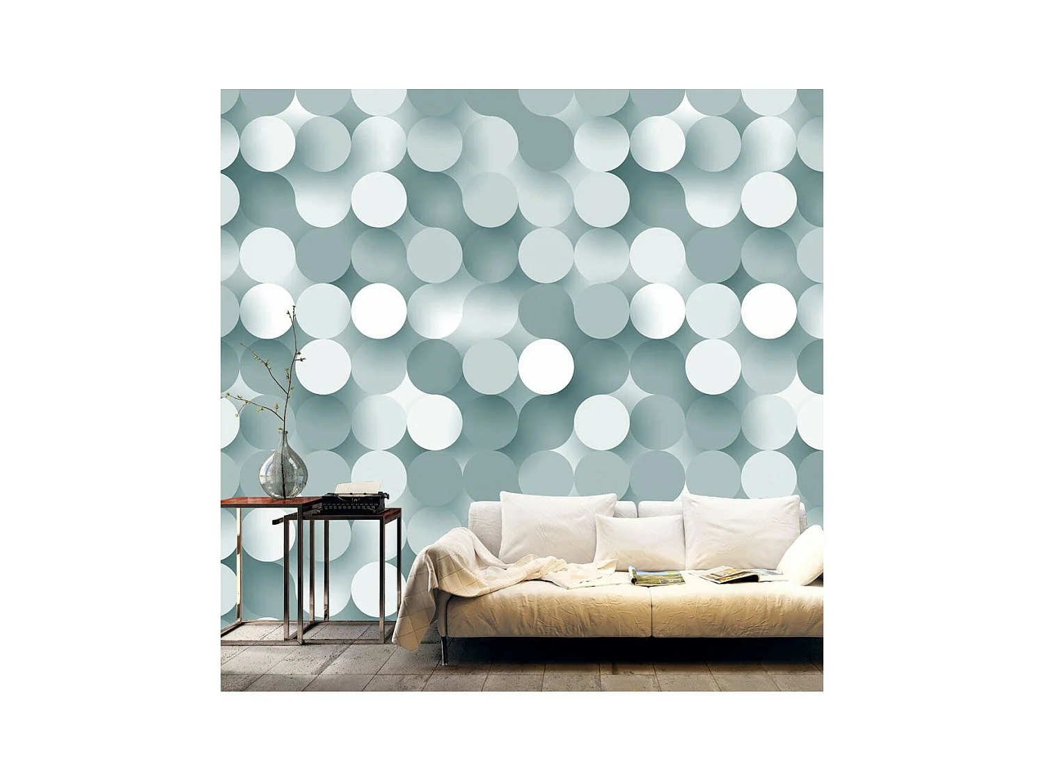 Papier Peint "In the Net of Grey" 105 x 150 cm