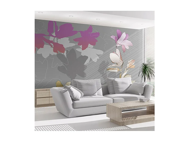 Papier Peint "Magnolias en Pastels" 154 x 200 cm