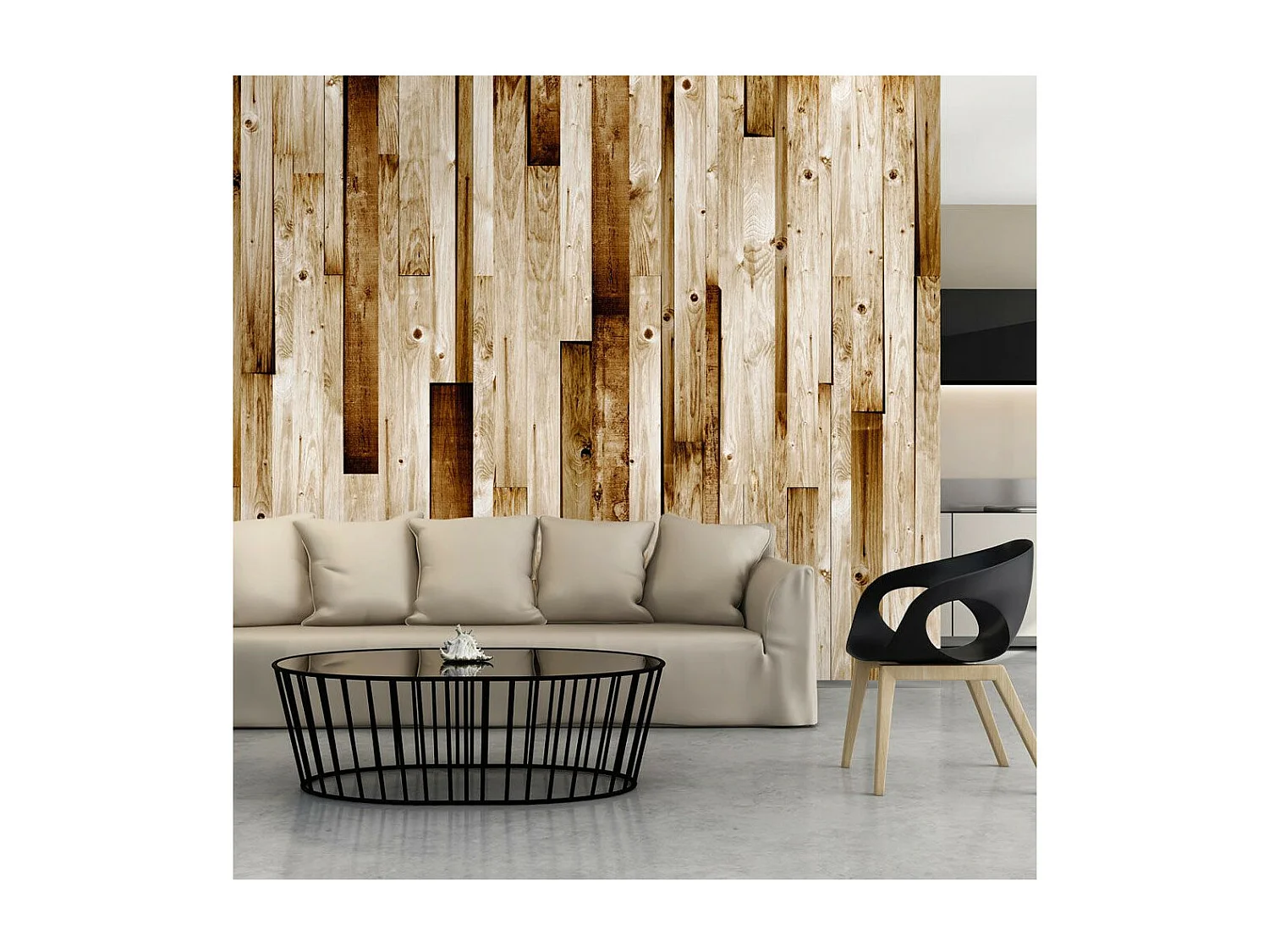 Papier Peint "Planches en Bois" 175 x 250 cm