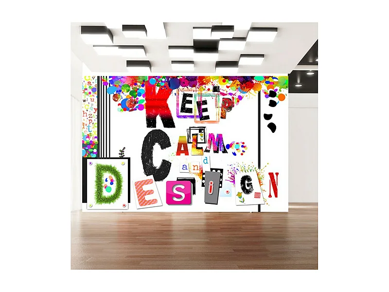 Papier Peint "Keep Calm & Design" 245 x 350 cm