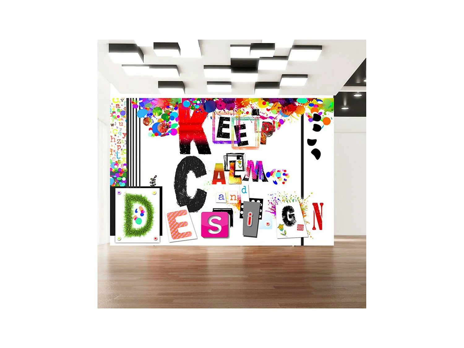 Papier Peint "Keep Calm & Design" 245 x 350 cm