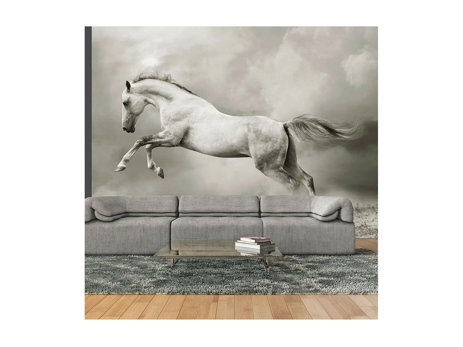 Papier Peint "Étalon Sauvage" 154 x 200 cm