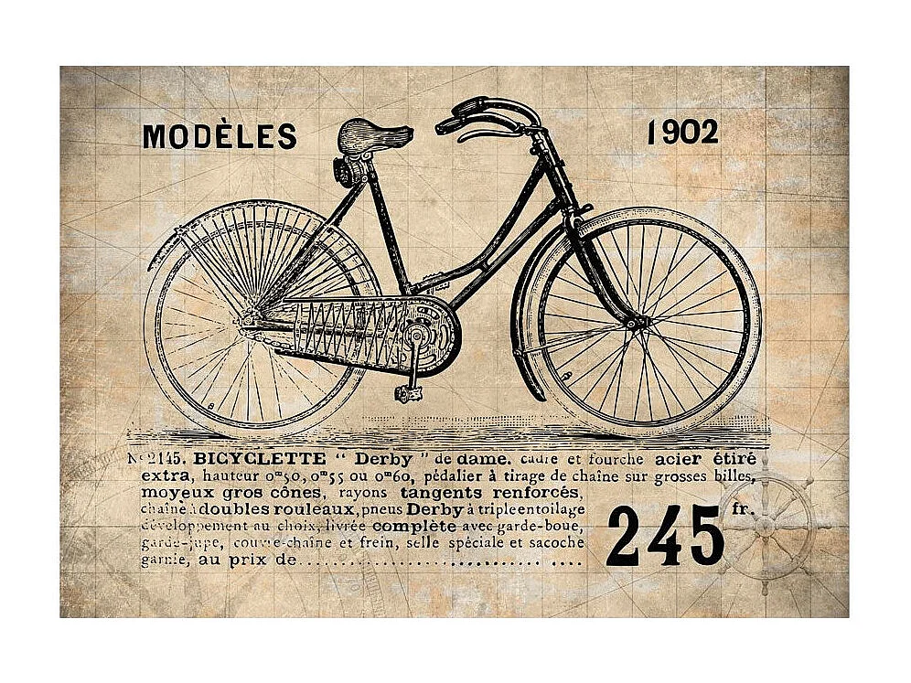Papier Peint "Vélo Ancien" 140 x 200 cm
