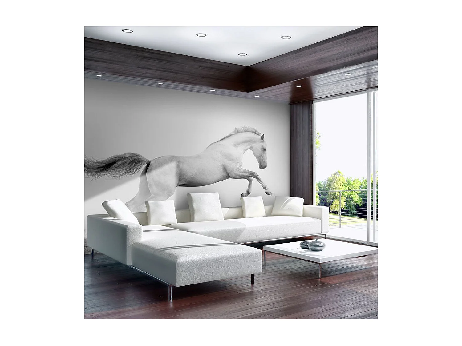 Papier Peint "White Gallop" 231 x 300 cm