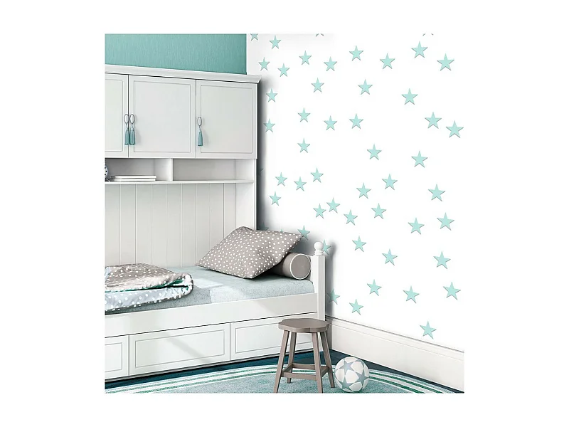 Papier Peint "Stars Aquamarine" 50x1000cm