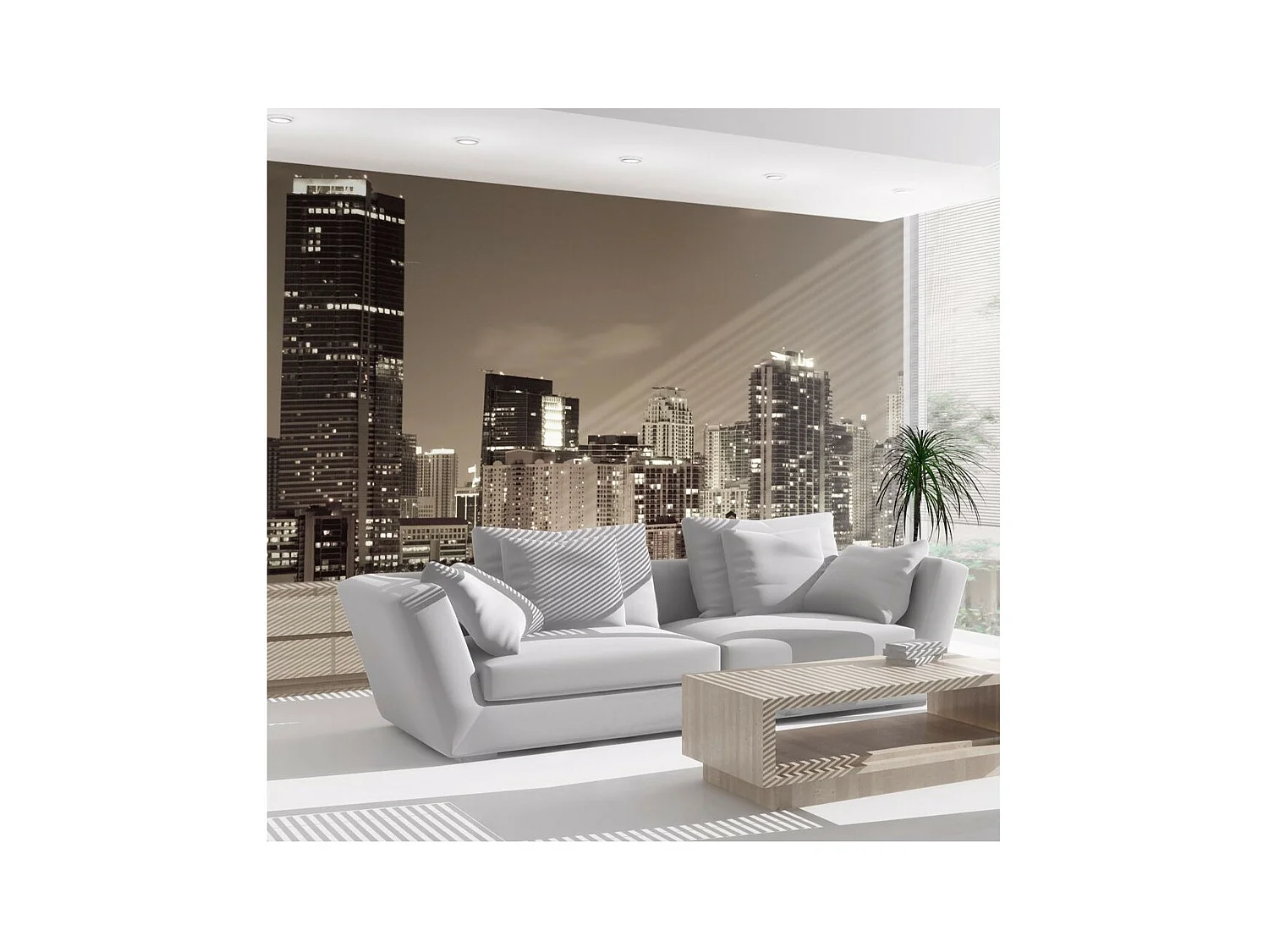 Papier Peint "La Vie Nocturne à Miami" 270 x 350 cm