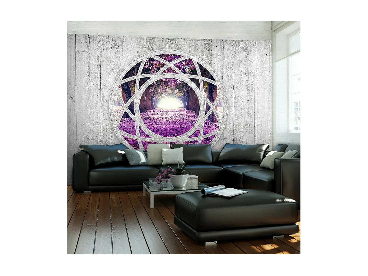 Papier Peint "Fuchsia Landscape" 105 x 150 cm