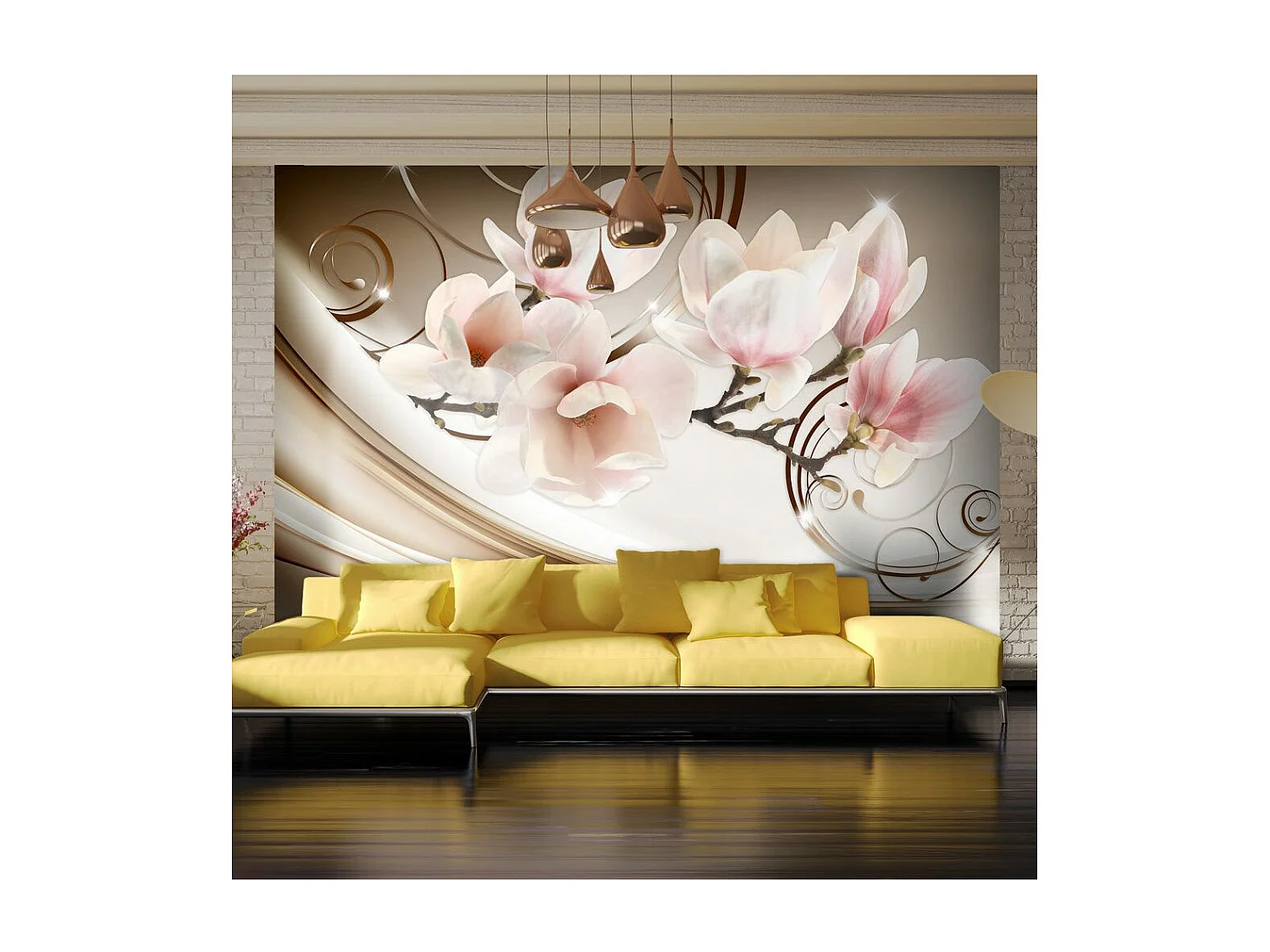 Papier Peint "Waves of Magnolia" 70 x 100 cm