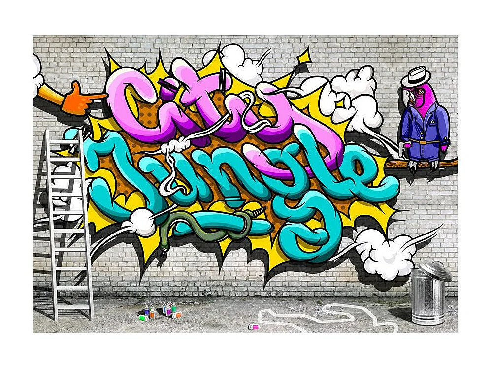 Papier Peint "Pink Parrot" 210 x 300 cm