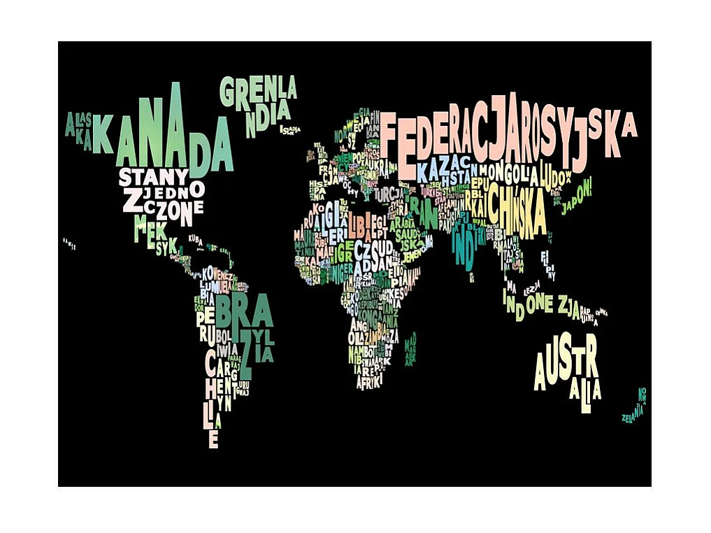 Papier Peint "Géographie en Français" 231 x 300 cm