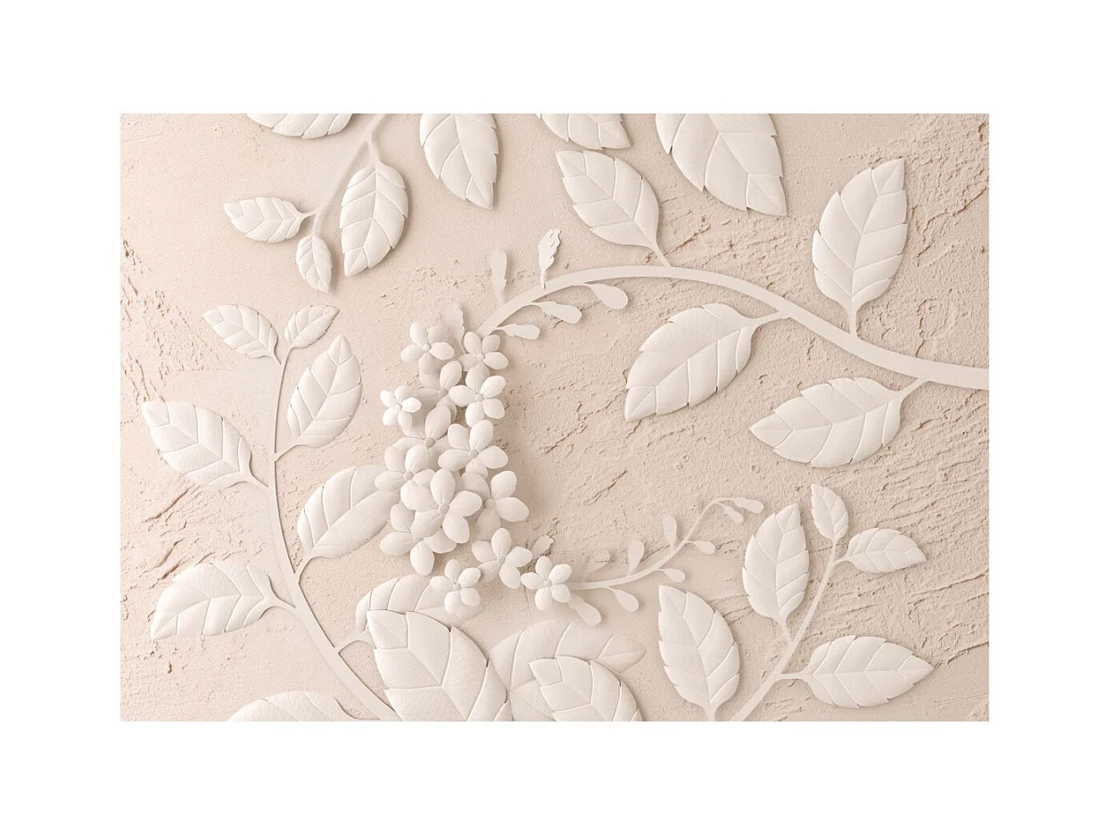 Papier Peint "Paper Flowers Beige" 210 x 300 cm