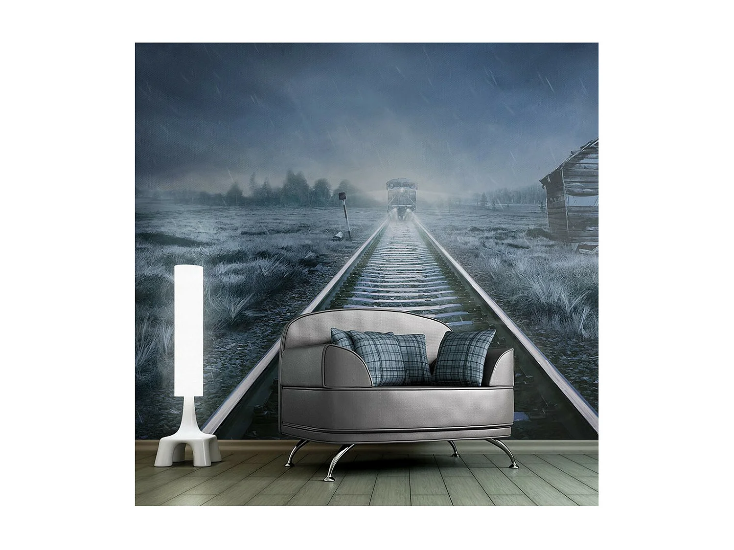 Papier Peint "Le Train Fantôme" 270 x 350 cm