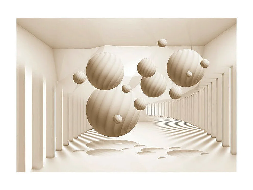 Papier Peint "Beige Balls" 175 x 250 cm