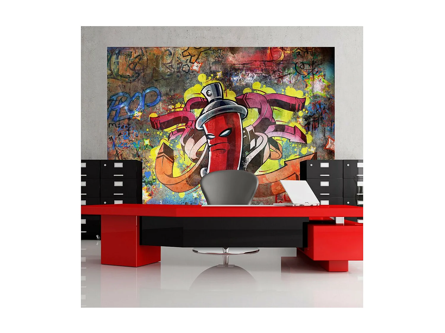 Papier Peint "Graffiti Monster" 70 x 100 cm