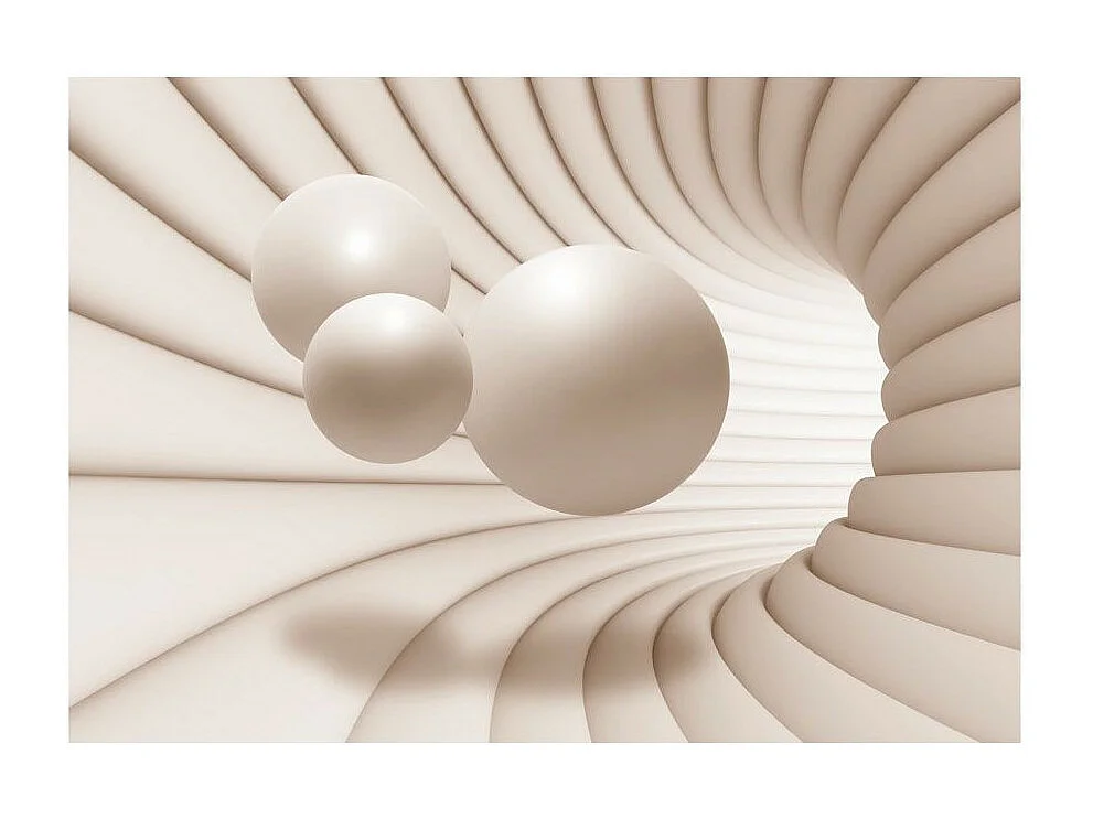 Papier Peint "Balls in the Tunnel" 140 x 200 cm