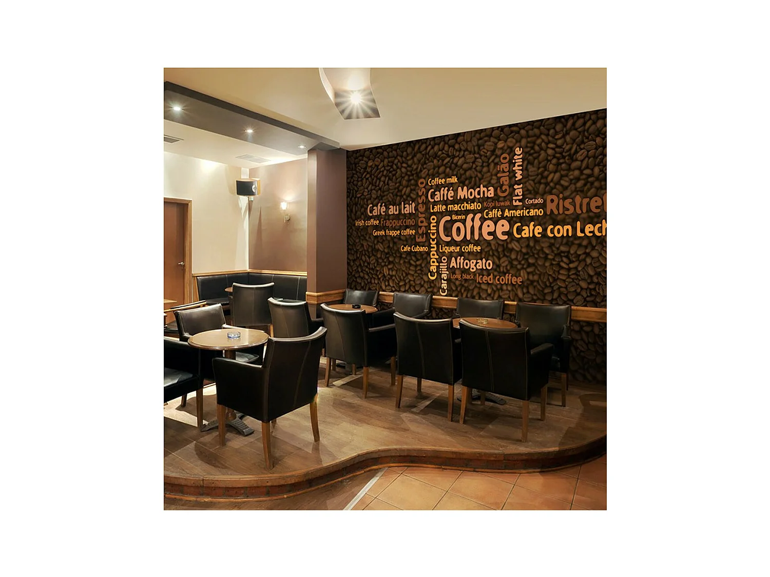 Papier Peint "Latte, Espresso, Cappucino" 231 x 300 cm