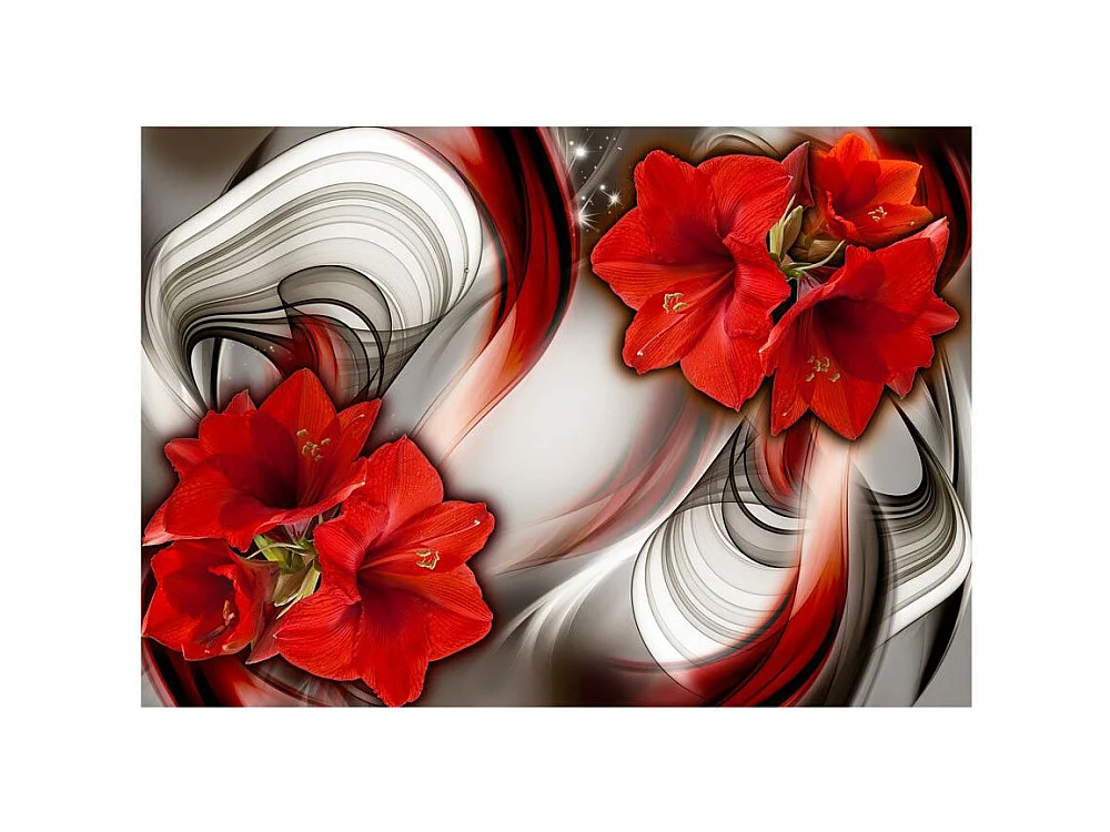 Papier Peint "Amaryllis Ballad of the Red" 210 x 300 cm