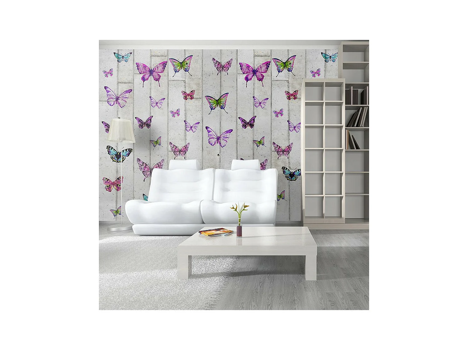 Papier Peint "Butterflies & Concrete" 50x1000cm