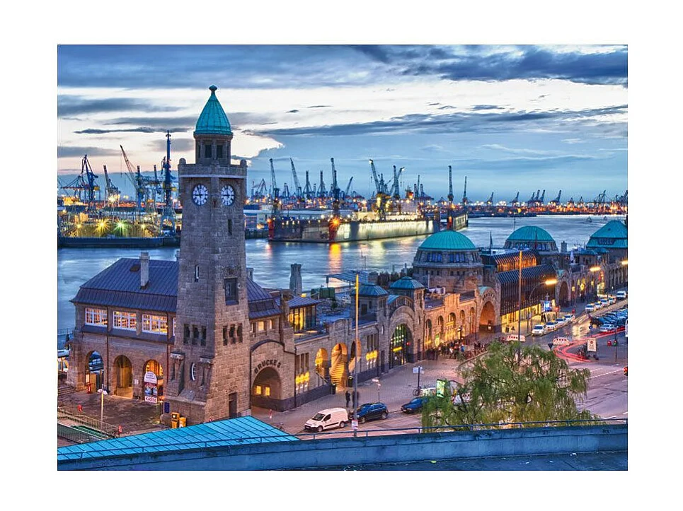 Papier Peint "St. Pauli Landing Stages" 154 x 200 cm