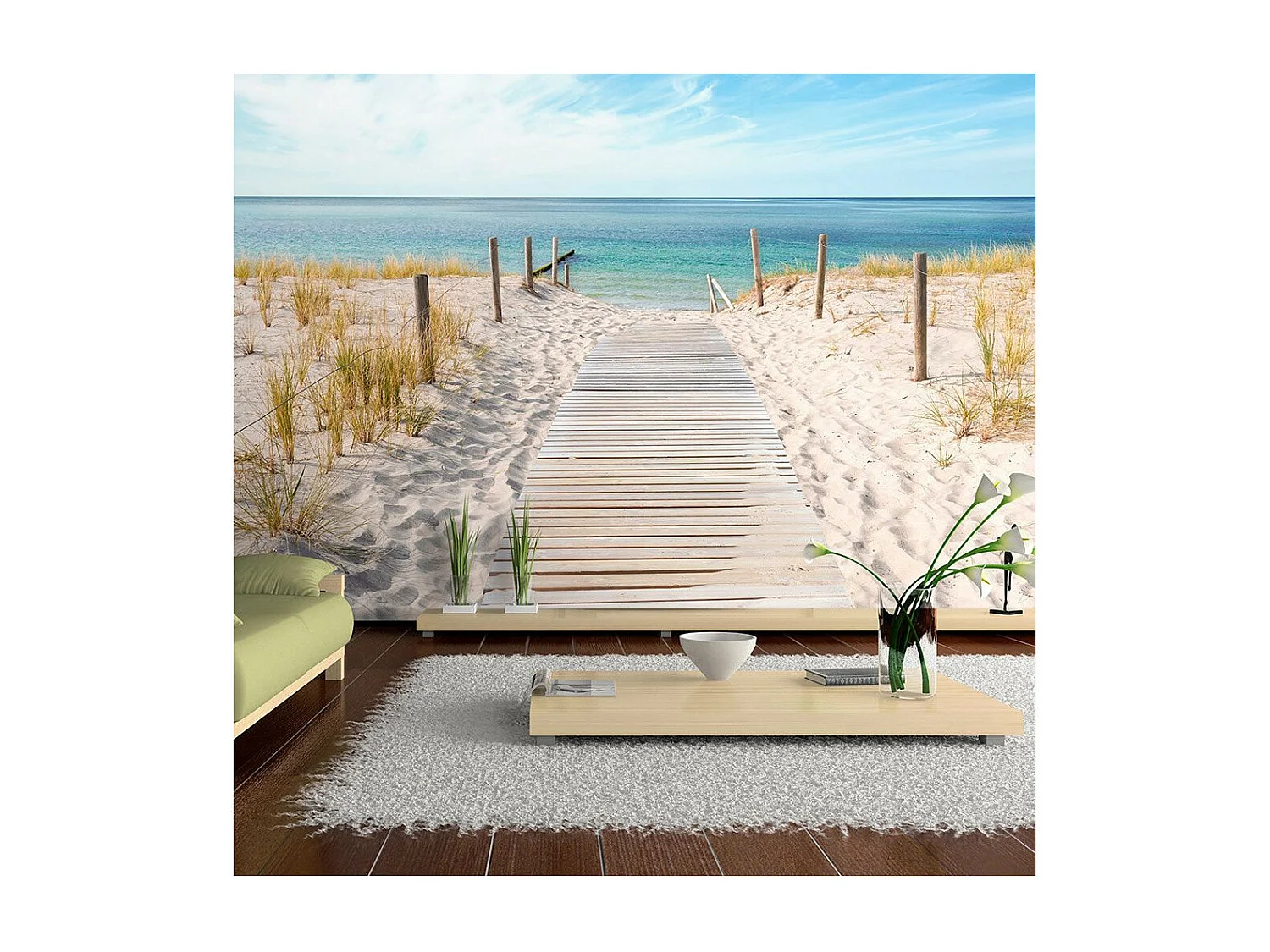 Papier Peint "Vacances au Bord de la Mer" 105 x 150 cm