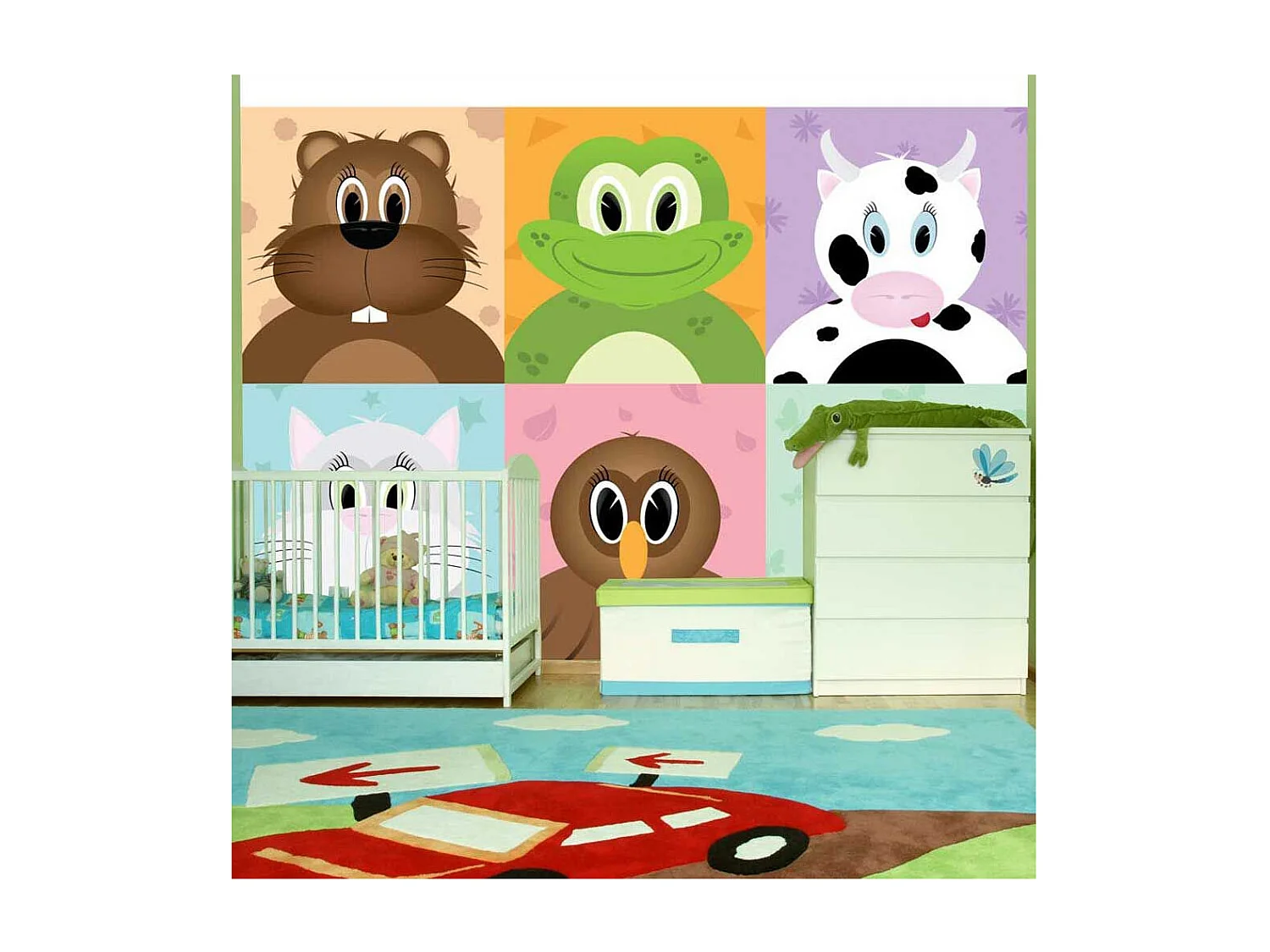 Papier Peint "Cheerful Animals" 210 x 300 cm